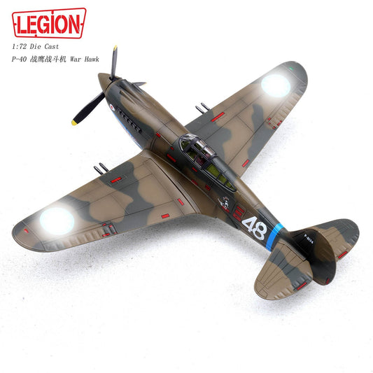 LEGION 1/72 (Hawk 81A-2) P-40C Fighter Plane Diecast Military Aircraft Model