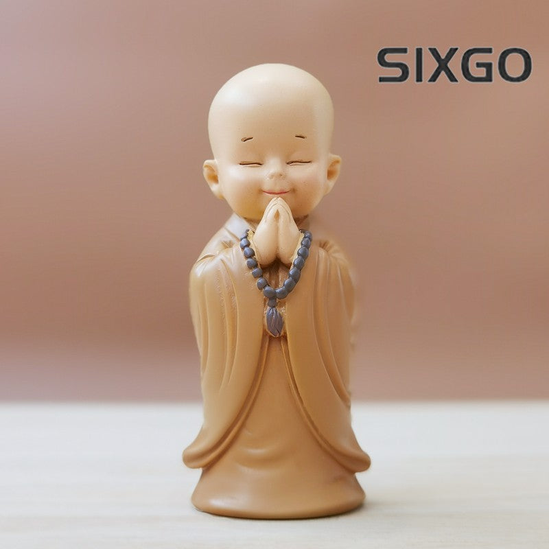 Chinese Antiquities Little Monk Ornament Tea Table Mini Character Decoration