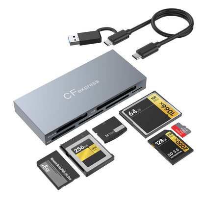 USB 3.2 Gen2 10Gbps CFexpress Type B/CF/MS/XD/SD/TF 6 IN 1 Multi Card Reader