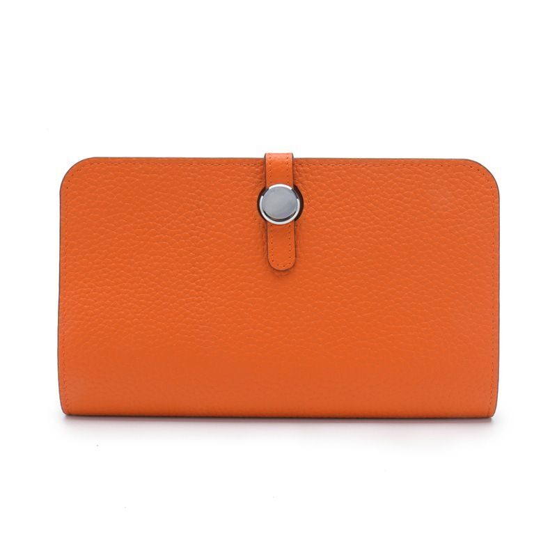 Genuine Leather Passport Cover Unisex Organizer Wallet Long Purse Hasp Money Bag