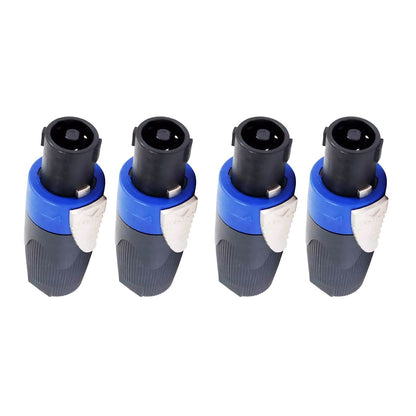 4Pcs NL4FC Speaker 4 Pole Cable Plug Connector for Audio Speaker Repair Parts
