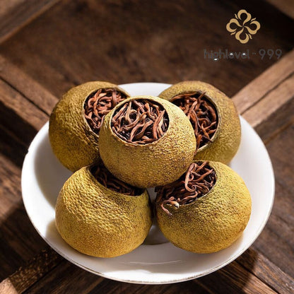 250g Ripe Pu'er Tea Xiaoqinggan Sun Dried Chenpi Tangerine Packaged Loose Tea