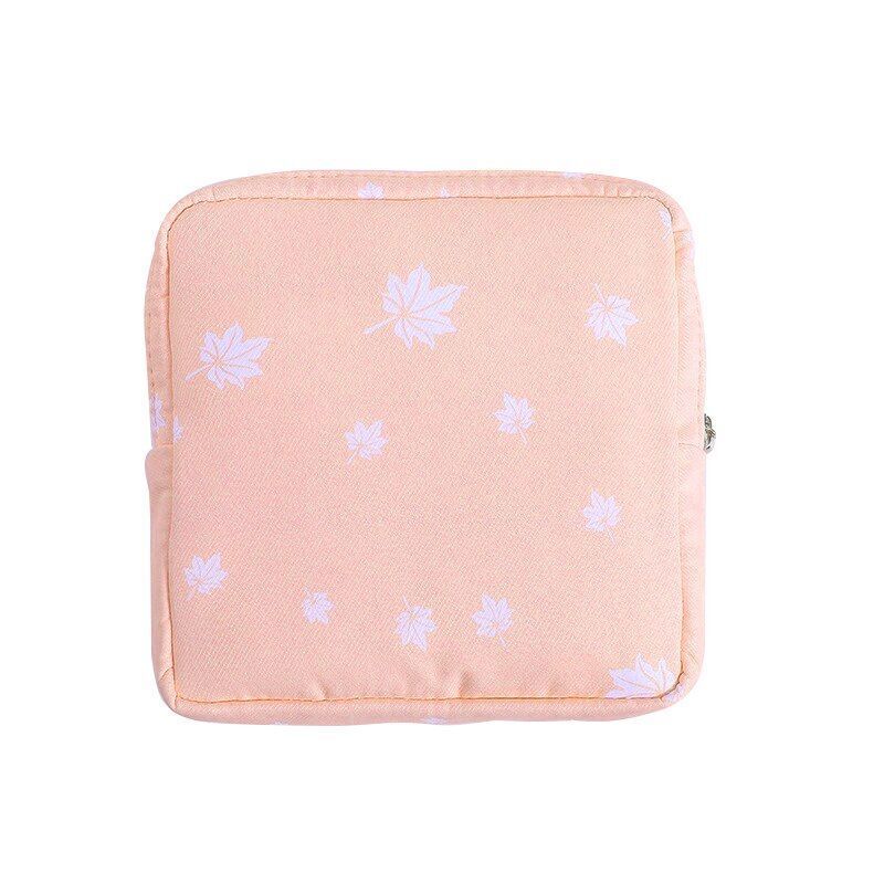 Storage Bag Napkin Pouch Cosmetic Bags Organizer Makeup Purse Nylon Black Travel