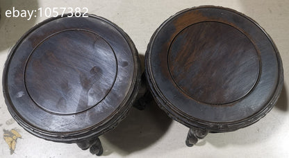 8"Old Chinese Solid Wood Base Display Stand for Vase Bottle Teapot Incense