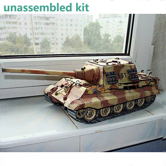 1:25 WWII Jagdtiger Heavy Tank Destroyer 3D Paper Model Ornaments Unassembled