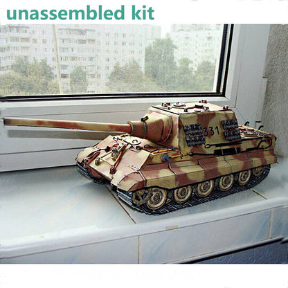 1:25 WWII Jagdtiger Heavy Tank Destroyer 3D Paper Model Ornaments Unassembled