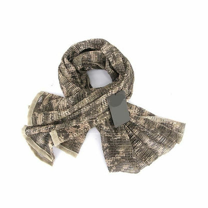 Camouflage Tactical Mesh Scarf Face Veil Camo Airsoft Hunting Cycling bandana