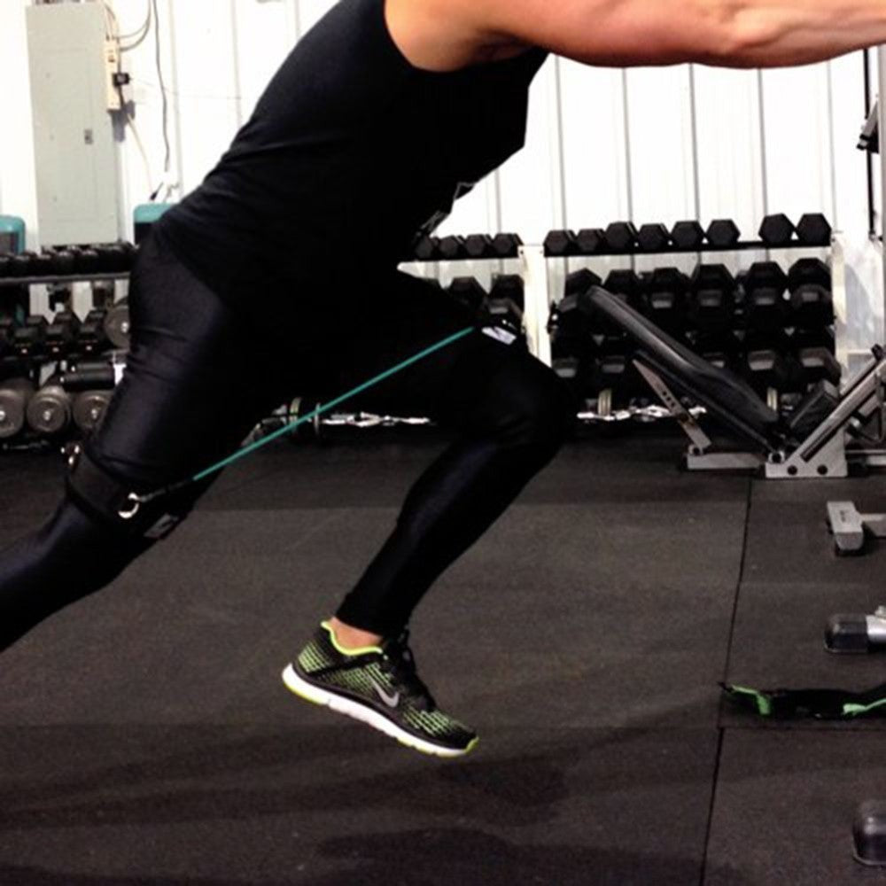 Latex Resistance Bands with Tube Ankle Straps - Leg and Abdomen Workout Exercise
