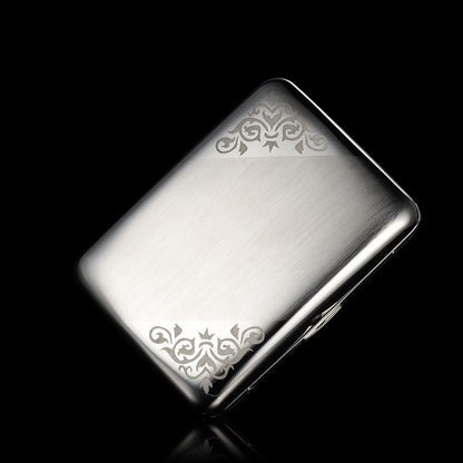 Metal Cigarette Case 16 Cig 6.5mm Slim Hand Rolled Cig Holder Men Portable Box