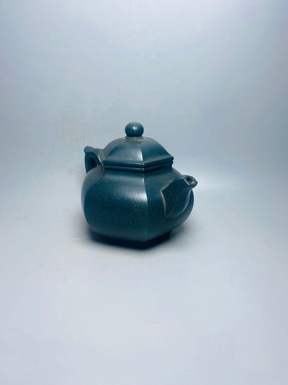 Chinese Yixing Zisha Clay Handmade Exquisite Teapot （六方 底款：王石耕）