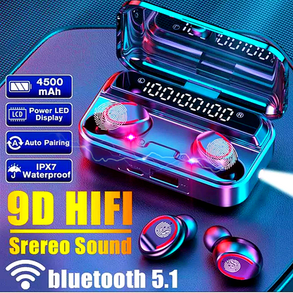 Bluetooth Waterproof Headset TWS 5.1 Wireless Earphone Earbuds Headphones