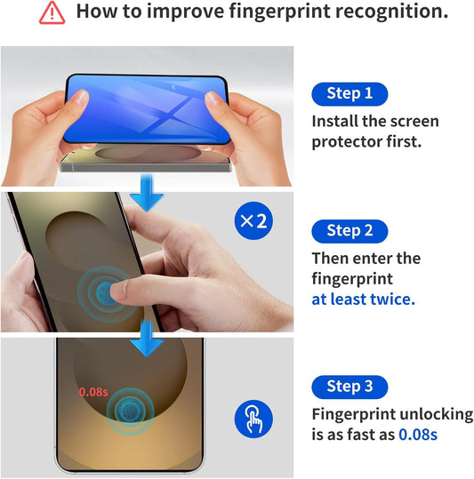 2 Pack for Samsung Galaxy S25 Ultra Privacy Screen Protector[Colorful-Blue][0.08