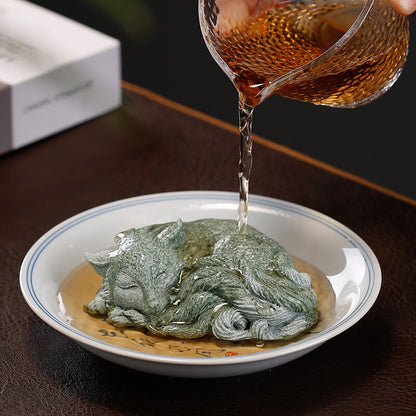 Creative New Chinese Nine Tailed Spirit Fox Tea Pet Decoration