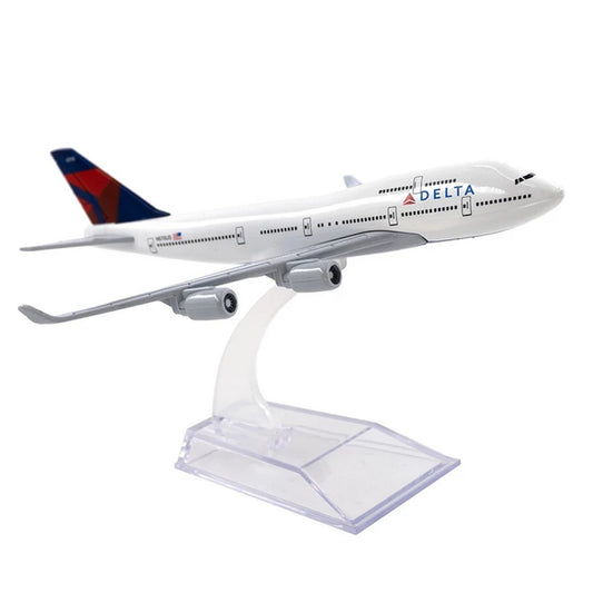 1/400 Scale 16cm Delta B747 Alloy Plane Model Diecast Airplane Display Gift