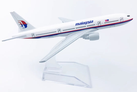 16CM Malaysia Airlines Boeing 777 Passenger Airplane Diecast Aircraft Model