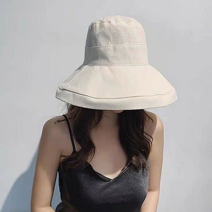 Beach Wide Brim Cap Sun Women Summer Protection Foldable Hiking Hat Bucket