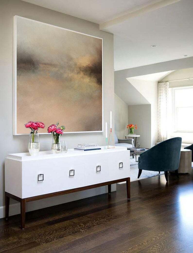 Abstract Painting Sea Painting Gold Painting Ocean Landscape Painting Ocean Art