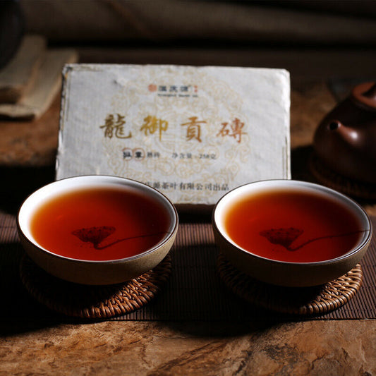 Pu-ErhTea Brick Pork Cooked Black Tea Healthy Drink 250g Chinese -