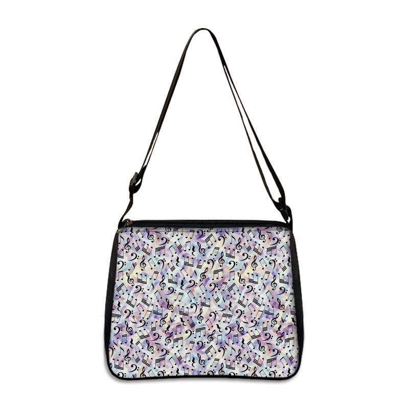 Music Print Handbags Causal Shoulder Bags Crossbody Purse Satchel Messenger Bag