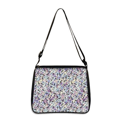 Music Print Handbags Causal Shoulder Bags Crossbody Purse Satchel Messenger Bag
