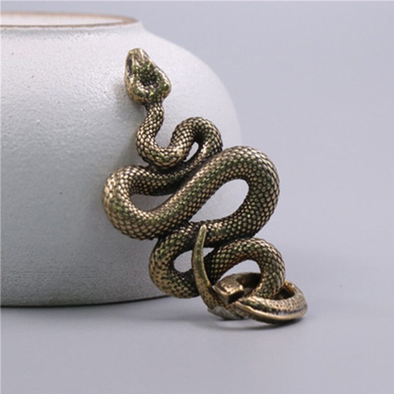 Zodiac Snake Ornaments Copper Tea Pets Tea Playing Kung Fu Tea Set Accessories