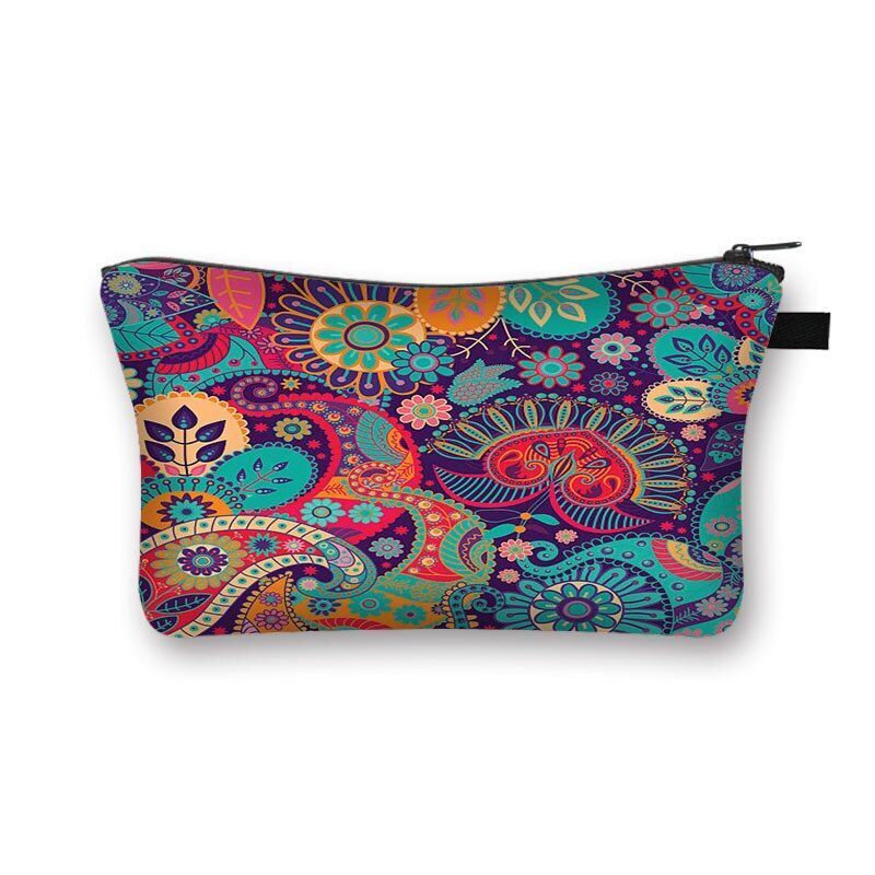 Bohemian Print Cosmetic Bag Fashion Travel Lipstick Toiletry Bag Shopping Purse