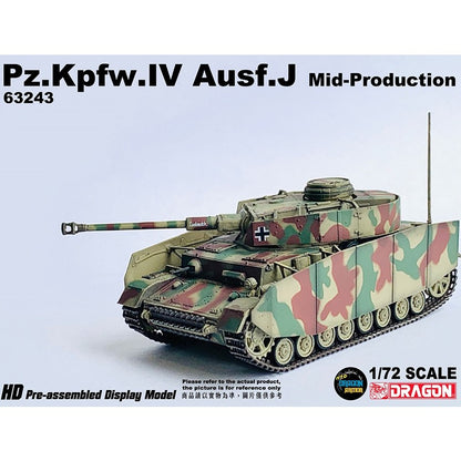 1/72 German Tank No. 4 J-Model with Side Skirt Armor Muddy Coating Version