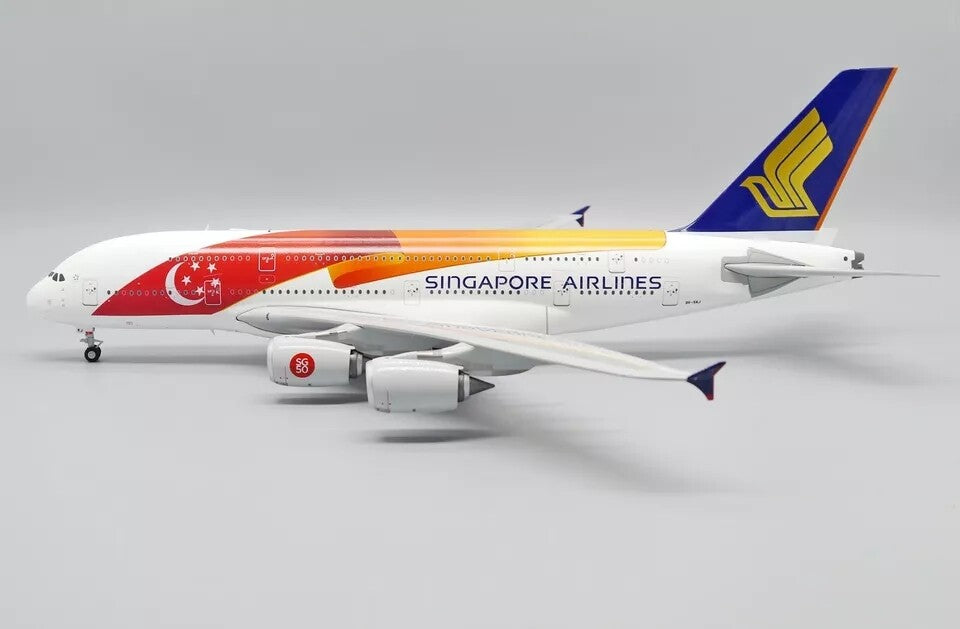 1:200 37CM JC Wings SINGAPORE AIRLINES AIRBUS A380 Plane Diecast Aircrarft Model