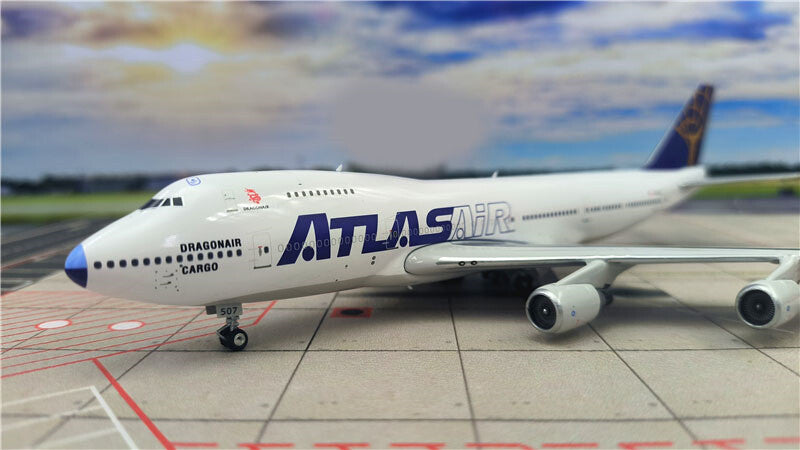 Phoenix Atlas Air For Boeing B747-230B N507MC Dragonair Cargo 1/400 plane Model