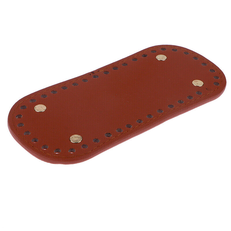 1Pc Oval Long Bottom For Knitted Bag PU Leather Bag Handmade Bottom With Holes