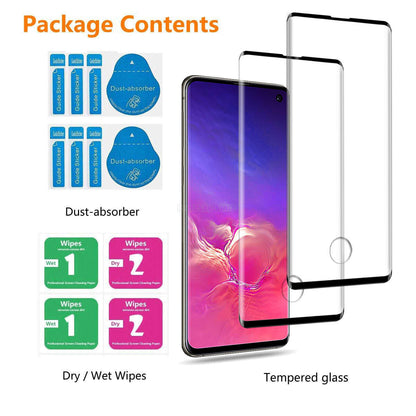 For Samsung Galaxy S10/+/S10e Case, Clip Holster Cover, Tempered Glass Protector