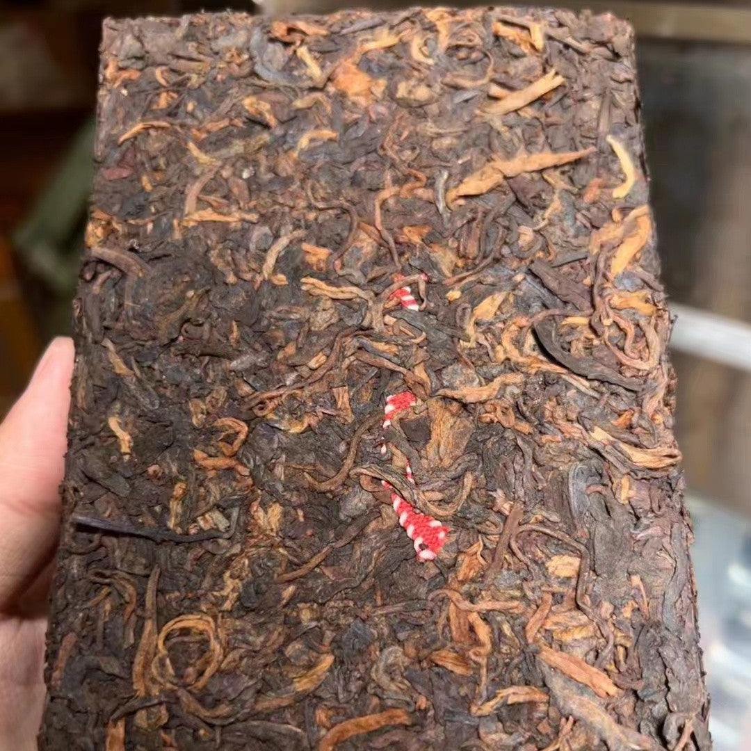 2003 Yunnan Old Pu-erh Cooked Tea Aged Brick Banzhang Puer Brick Tea 500g Ripe