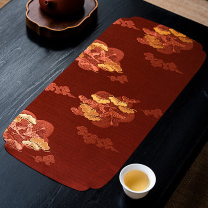 Japanese Tea Mat Waterproof Tea Seats Table Mat Zen Tea Tablecloth Table Flag