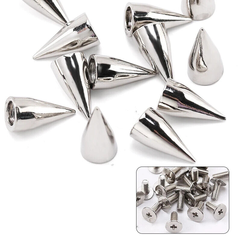 Studs & Spikes 25Pcs Punk Buttons Rivets Set DIY Craft Clothes Garment Screwback