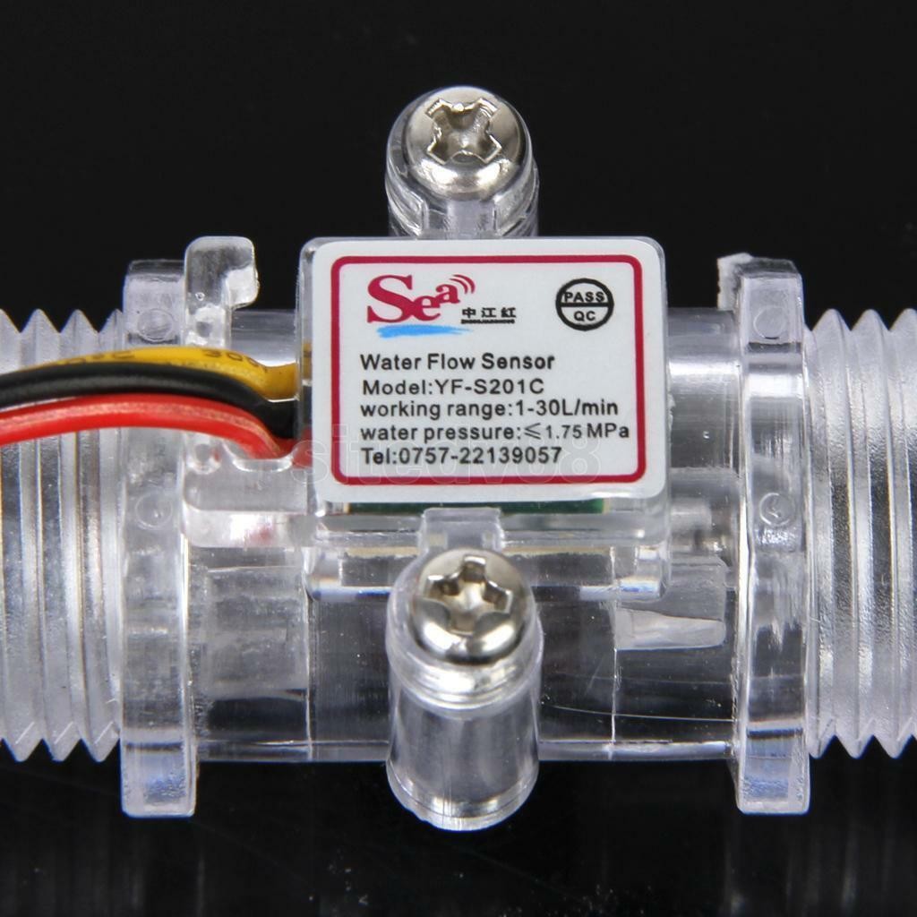 G1/2" Copper Water Flow Hall Sensor Switch Flow Meter Flowmeter Counter E