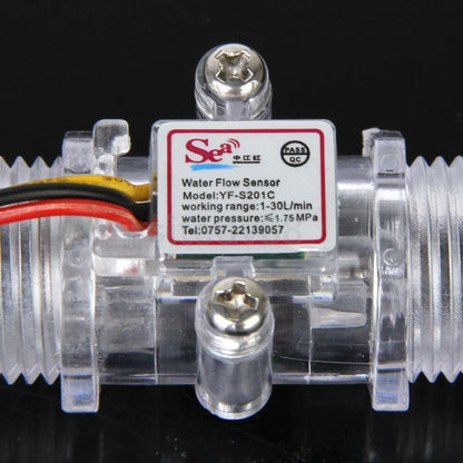 G1/2" Copper Water Flow Hall Sensor Switch Flow Meter Flowmeter Counter E