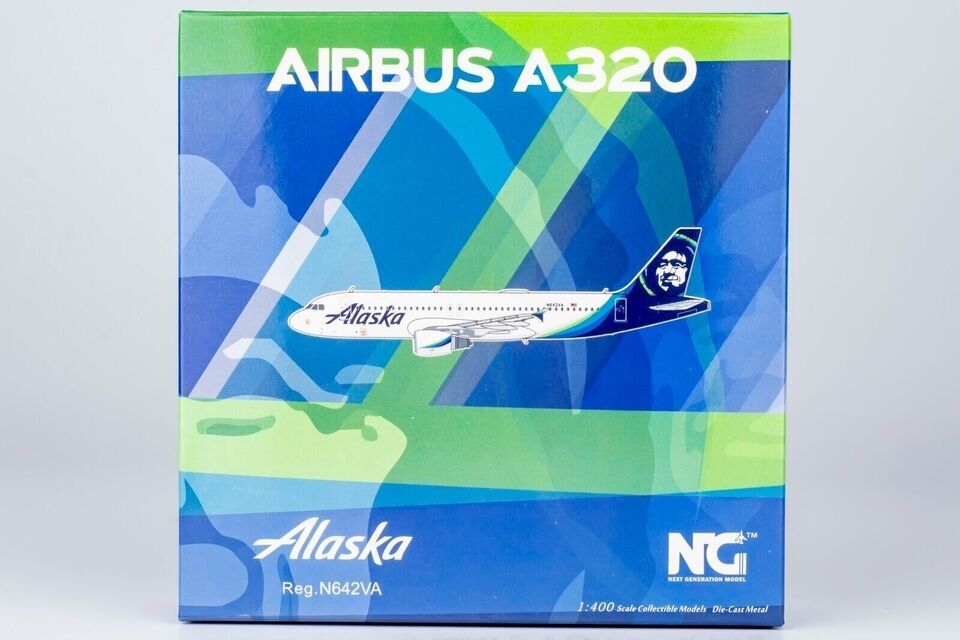 1:400 NG Model Alaska AIRBUS A320 Passenger Airplane Diecast Aircraft Model