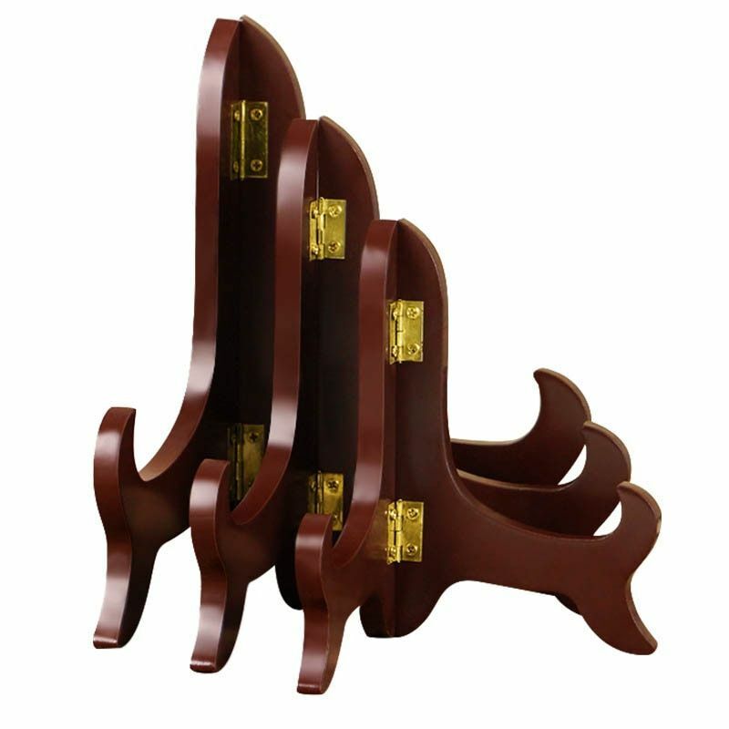 5/6/7/8" Wooden Storage Bracket Plate Holders Multifunction Display Stand Decors