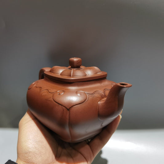 Vintage Chinese Yixing Purple Clay Teapot Zisha Pure Handmade Household Teaware