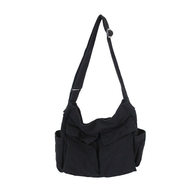 Large Capacity Shoulder Bags Canvas Solid Denim Leisure Travel Bag Women Fashion
