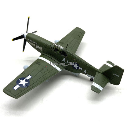 1/72 1941 WWII P-51B Mustang Fighter Aircraft Diecast Military Airplane Model