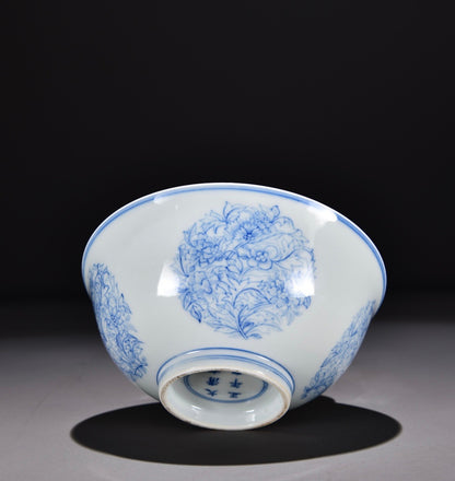 Chinese Blue&white Porcelain Hand Painted Exquisite Flowers&plants Bowl 30287