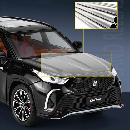 1:24 Toyota Crown KLUGER Diecast Model Car SUV Vehicle Toy Gifts Sounds Lights