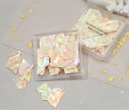 Nail Art Decorations 1 Box Abalone Shell Flakes Glitter DIY Manicure Accessories