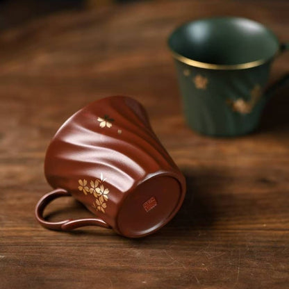 original ore real yixing zisha teacup with handle boutique master cup office cup