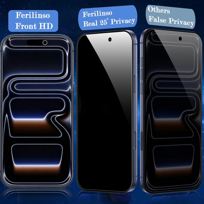 Auto-Dust-Install 3 Pack Privacy Screen Protector for Iphone 17 Pro with (Privat