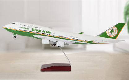1:150 47CM EVA AIR BOEING 747-400 Passenger Airplane Landing Gear Resin Model