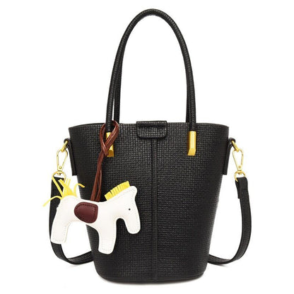 2piece/set Cowhide Women's Handbags Ladies Tote Women Shoulder Crossbody Bag