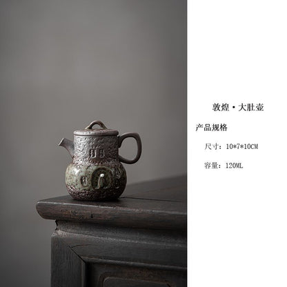 120ml Yixing Ceramic Tea Pot Kung Fu Tea Set Retro Handmade Crafts China