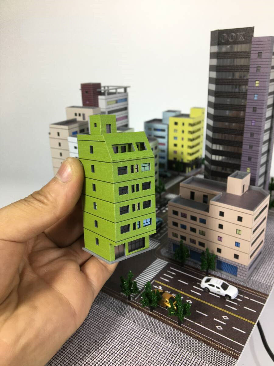 1:300 Building Model Street High-rise Building Railway House Scene Model